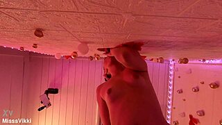 misssvikki gags on cock through sheer gloryhole