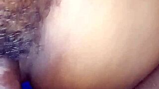 Hairy Curvy Ebony Wife Spreads Dorm Pussy for Hard Creampie Roommate Fuck