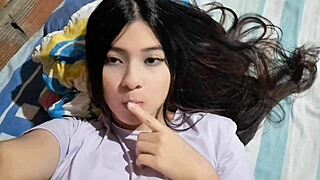 wow check out this sexy colombian girl next door's homemade masturbation with huge natural tits and curvy ass in miniskirt