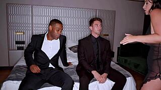 La Sirena 69's Wild Interracial Threesome BDSM Choke Deepthroat Cum Mouth