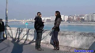 British Milf Bent Over in Boots Cumsprayed After Pickup Fingering