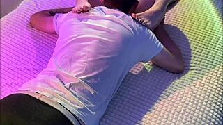 young couple's real homemade bedroom sex with blowjob teasing and wet pussy play