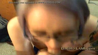 Goth teen with glasses squirts on cam flashing shaved pussy solo