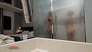 hubby watches brazilian wife shower with stranger's huge bbc