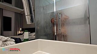 hubby watches brazilian wife shower with stranger's huge bbc