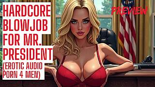 mr president deserves this hardcore blowjob audio porn right now