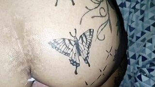 naughty neighbor's tight ass gets fingered gaped then anal creampied by machine