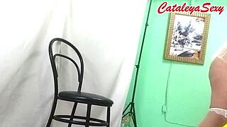 Big ass bride model sucks photographers cock in lingerie photoshoot