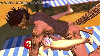bikini babe tests big tits blowjob pussy fuck before summer
