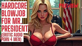mr president deserves this hardcore blowjob audio porn right now
