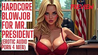 mr president deserves this hardcore blowjob audio porn right now