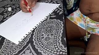 desi bhabhi, does nude pussy rubbing while painting make you orgasm?