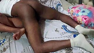 Heart races waking tipsy ebony girlfriend with throbbing dick then stretch her screaming pussy wide part two