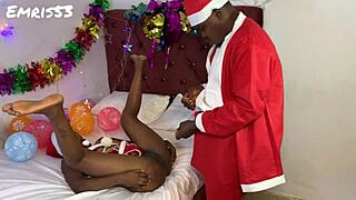 pornstar takes monster cock rough christmas pussy quickie pounding