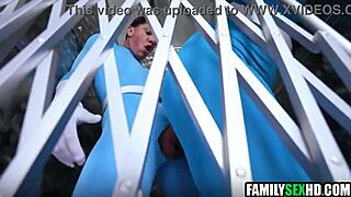 Stepdad and Stepbrother Double Team Stepdaughter Hard