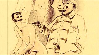 vintage erotic cartoon illustration collection