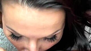 who knew this big tits babe's sloppy blowjob rimjob and ball licking would end in cum mouth