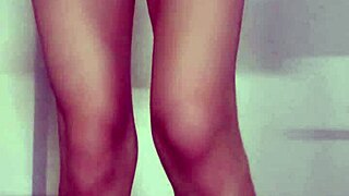 ladyboy masturbates outdoor cum drenching her skirt panties