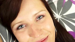 Innocent Brunette Teen's Naughty Solo Pussy Play Secret