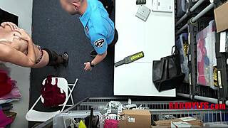 curvy cheating housewife caught stealing condoms punished by store cop