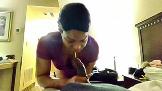 ebony pro deepthroats sloppy then bends for doggy 😈💦