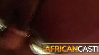 Fake casting sees big tits black bikini teen roughly fucked