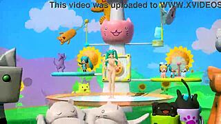 hatsune miku nekomimi goddess poses big tits ass nude mod fully exposed