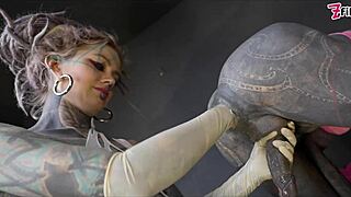 Tattooed Dominatrix Fists Tranny Ass Wide!