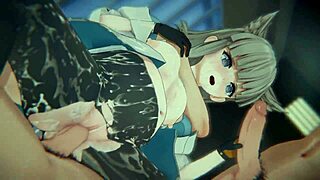 Arknights Perlica's Chained Threesome Impregnation!