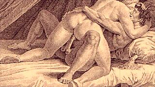 vintage erotic cartoon illustration collection