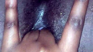 My Hairy Big Clit Pussy Lips Cum Close Up