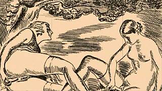 vintage erotic cartoon illustration collection