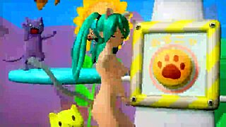 hatsune miku nekomimi goddess poses big tits ass nude mod fully exposed