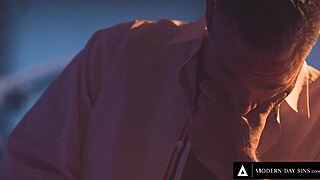 naughty anny aurora sneaks french stepdad bang with deepthroat doggy