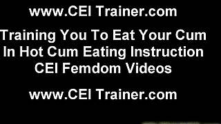 obey me eat every drop of your hot cum cei