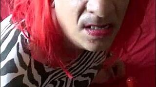 Crossdressing Sissy Begs Real Cock Ass Pounding Cum Throat