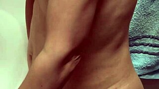 Hidden cam catches cute japanese short hair boobs post bath