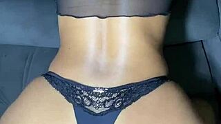 Playing with young wife's tight ass doggystyle creampie while hubby watches