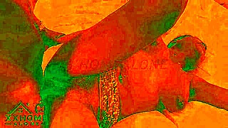Ebony babe bends over for big black cock doggystyle in red lit cozy room romance