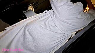 Hubby, Cleo Cadillac waits oiled wet lingerie in shower for your thick cock fuck?