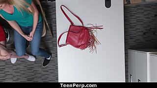 hey, that lp officer's punishing this teen perp forever with his cock...