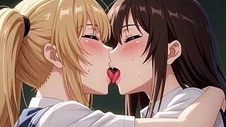 oh god, us naughty college lesbians lick plaid skirt pussies in class