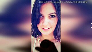 Fan blasts massive cumshot tribute all over whore slut!
