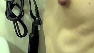 Hidden cam catches cute japanese short hair boobs post bath
