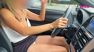 Exhibitionist Wife Flashes Tits Pays Panties Gas Attendant
