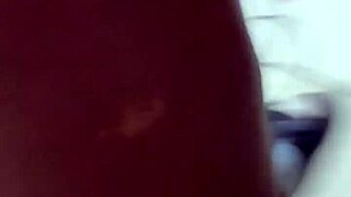 Petite ebony wife bent over rough doggystyle anal creampie sex
