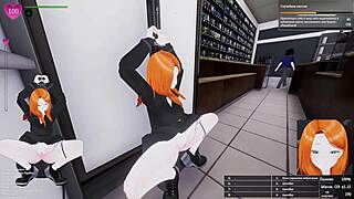 Exhibitionist Hentai Babe Fingers Pussy in Public 3D Game