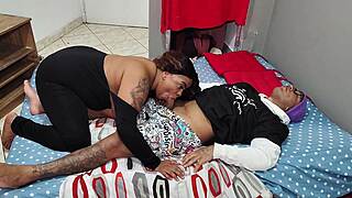 two naughty half-brothers montavani rip clothes and fuck wildly in bedroom domination