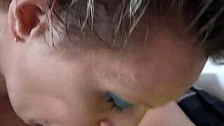 German MILF prostitute Sandra gives the sloppiest whore blowjob ever?