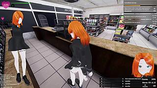 Exhibitionist Hentai Babe Fingers Pussy in Public 3D Game